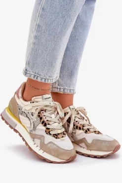 Sneakersy Buty Sportowe Damskie D.Franklin DFSH378006 Złote