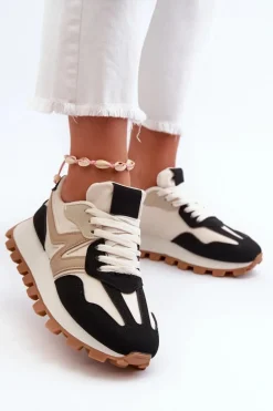 Sneakersy Buty Sportowe Damskie Czarne Kalelia