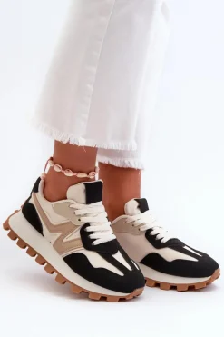 Sneakersy Buty Sportowe Damskie Czarne Kalelia