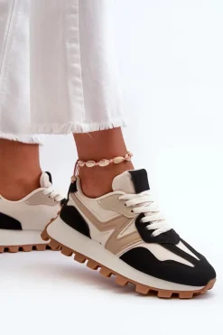 Sneakersy Buty Sportowe Damskie Czarne Kalelia