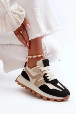 Sneakersy Buty Sportowe Damskie Czarne Kalelia