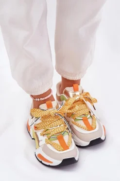 Sneakersy Buty Sportowe Damskie Z Podwójnym Sznurowaniem Multikolor Efobell