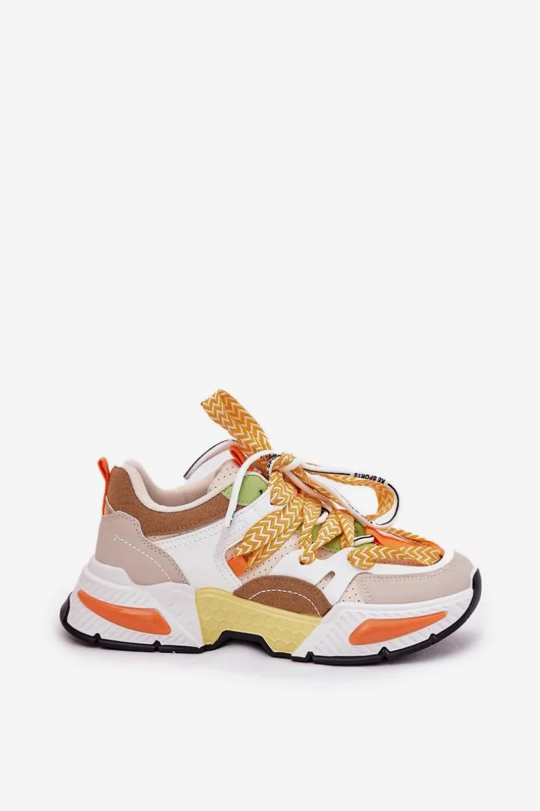 Sneakersy Buty Sportowe Damskie Z Podwójnym Sznurowaniem Multikolor Efobell