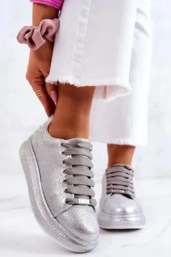 Sneakersy Buty Sportowe Dżety GOE JJ2N4048 Srebrne