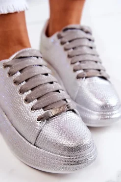 Sneakersy Buty Sportowe Dżety GOE JJ2N4048 Srebrne