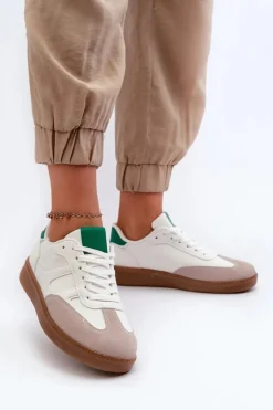 Sneakersy Buty Sportowe Niskie Damskie Białe Uvetta