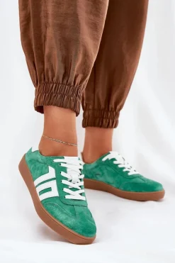 Sneakersy Buty Sportowe Zamszowe Vinceza 79517 Zielone