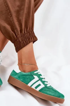 Sneakersy Buty Sportowe Zamszowe Vinceza 79517 Zielone