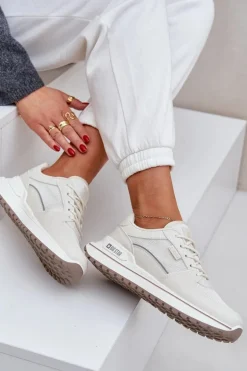 Sneakersy Damskie Big Star NN274A088 Jasnobeżowe