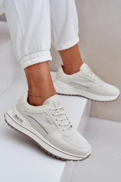 Sneakersy Damskie Big Star NN274A088 Jasnobeżowe