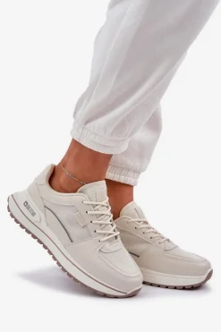 Sneakersy Damskie Big Star NN274A088 Jasnobeżowe