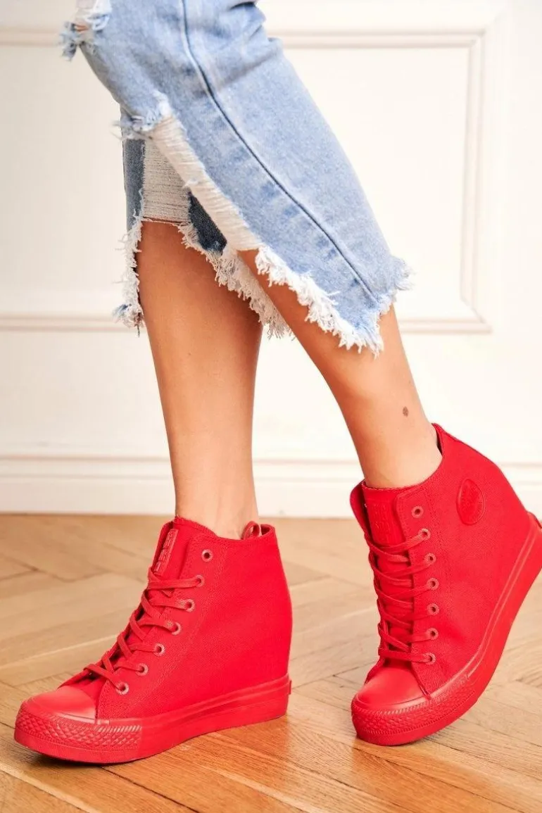 Sneakersy Damskie Big Star Czerwone FF274A193