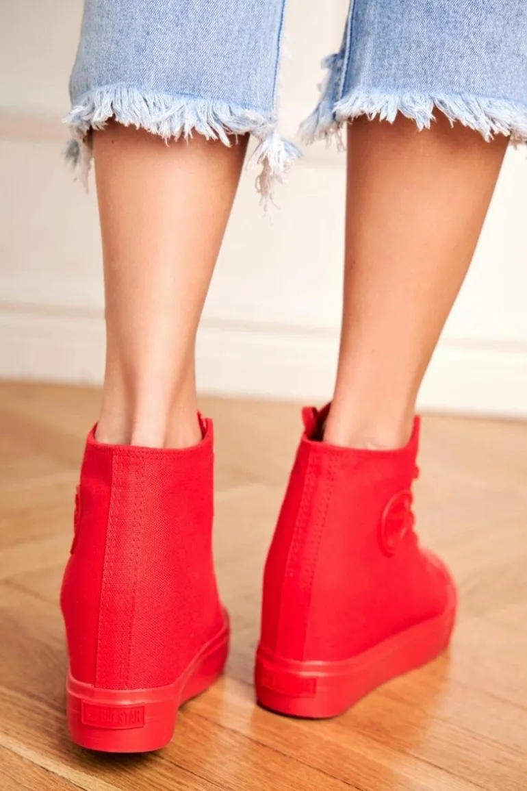 Sneakersy Damskie Big Star Czerwone FF274A193