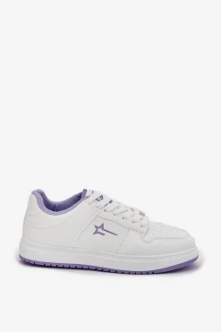Sneakersy Damskie Big Star RR274A245 HI-POLY SYSTEM Biało-Fioletowe