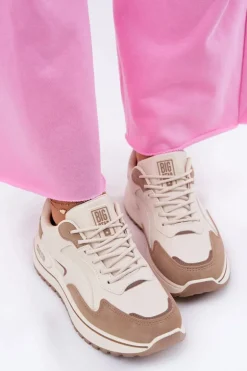 Sneakersy Damskie Big Star RR274A216 HI-POLY SYSTEM Beżowe