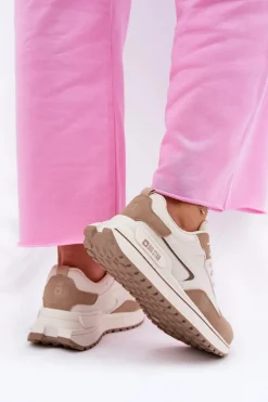 Sneakersy Damskie Big Star RR274A216 HI-POLY SYSTEM Beżowe