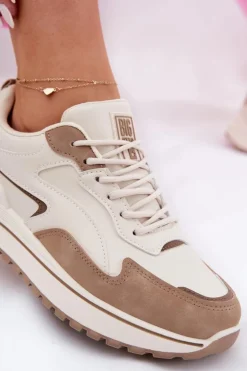 Sneakersy Damskie Big Star RR274A216 HI-POLY SYSTEM Beżowe