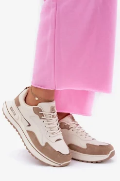 Sneakersy Damskie Big Star RR274A216 HI-POLY SYSTEM Beżowe