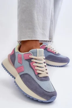 Sneakersy Damskie Big Star NN274974 Niebieskie