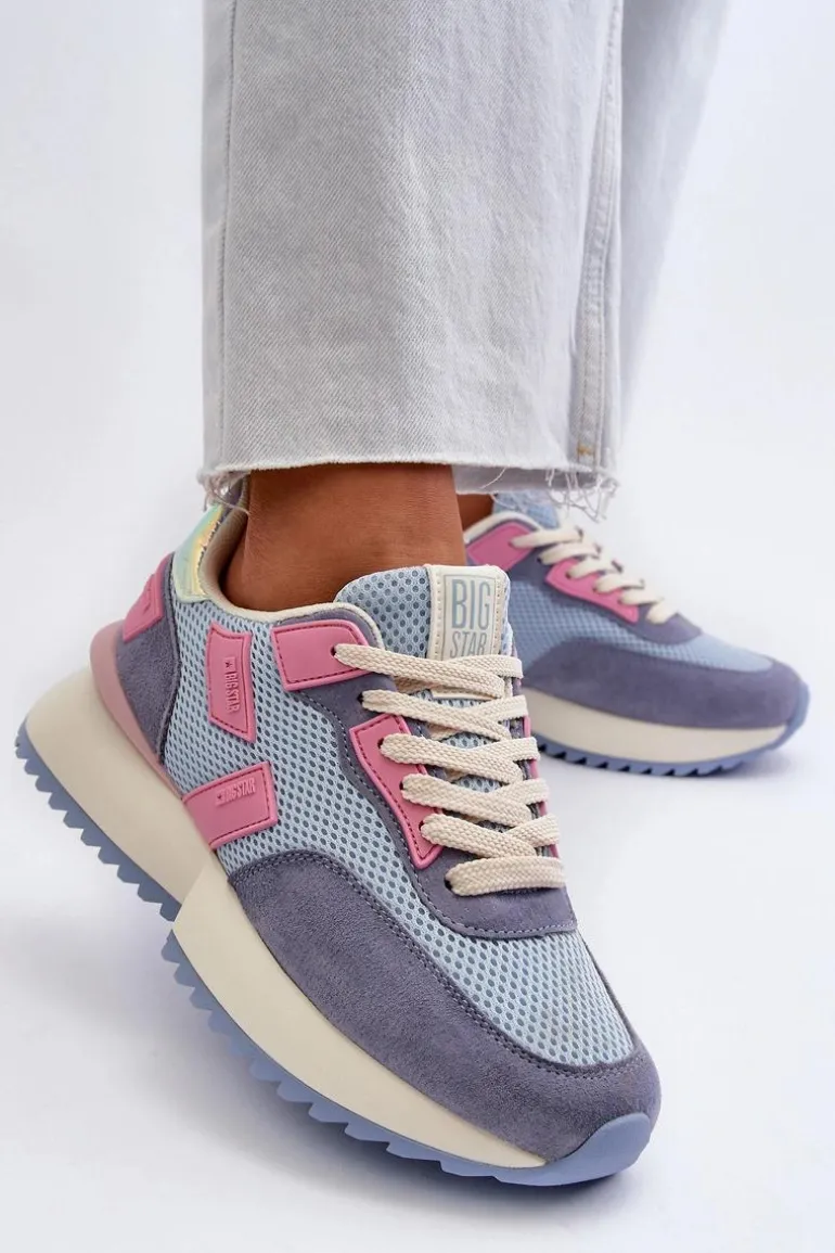 Sneakersy Damskie Big Star NN274974 Niebieskie