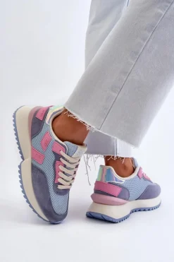 Sneakersy Damskie Big Star NN274974 Niebieskie