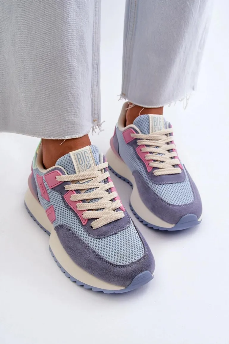 Sneakersy Damskie Big Star NN274974 Niebieskie