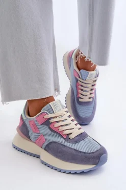 Sneakersy Damskie Big Star NN274974 Niebieskie