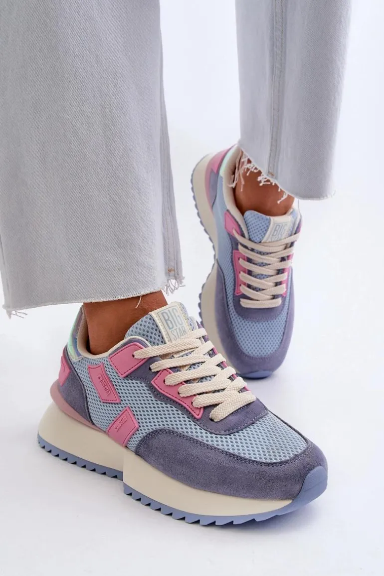 Sneakersy Damskie Big Star NN274974 Niebieskie