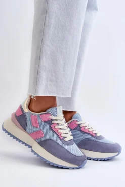 Sneakersy Damskie Big Star NN274974 Niebieskie