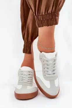 Sneakersy Damskie Big Star RR274371 Biało-Szare