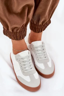 Sneakersy Damskie Big Star RR274371 Biało-Szare