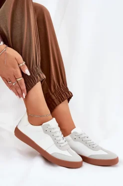 Sneakersy Damskie Big Star RR274371 Biało-Szare