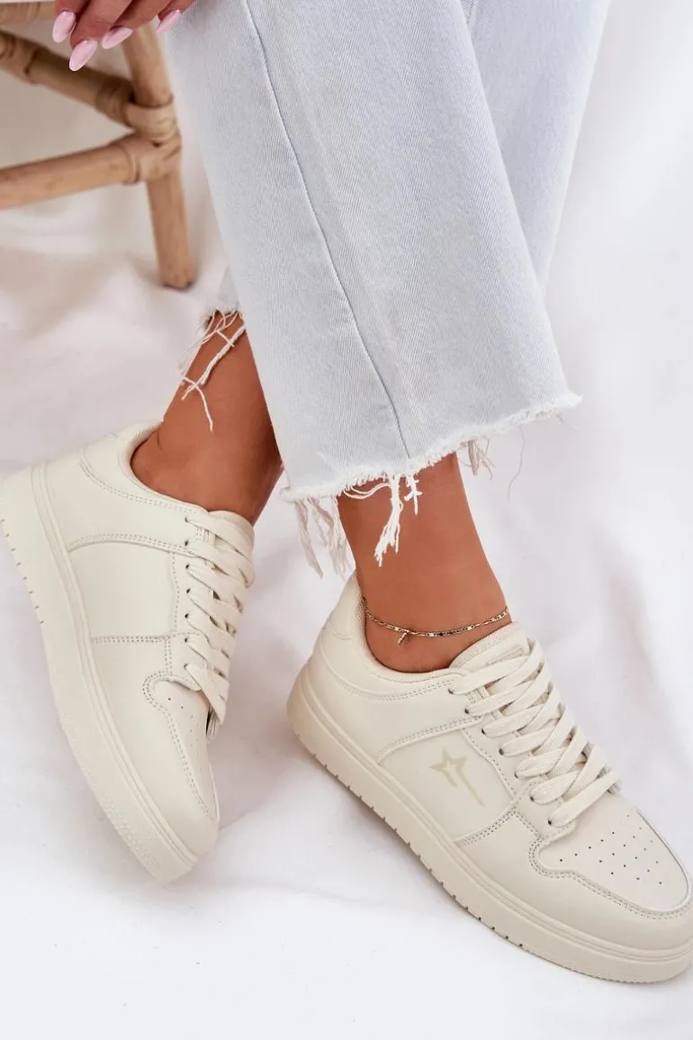 Sneakersy Damskie Big Star RR274A243 HI-POLY SYSTEM Beżowe