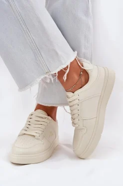 Sneakersy Damskie Big Star RR274A243 HI-POLY SYSTEM Beżowe