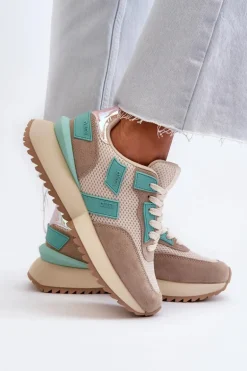Sneakersy Damskie Big Star NN274973 Beżowe