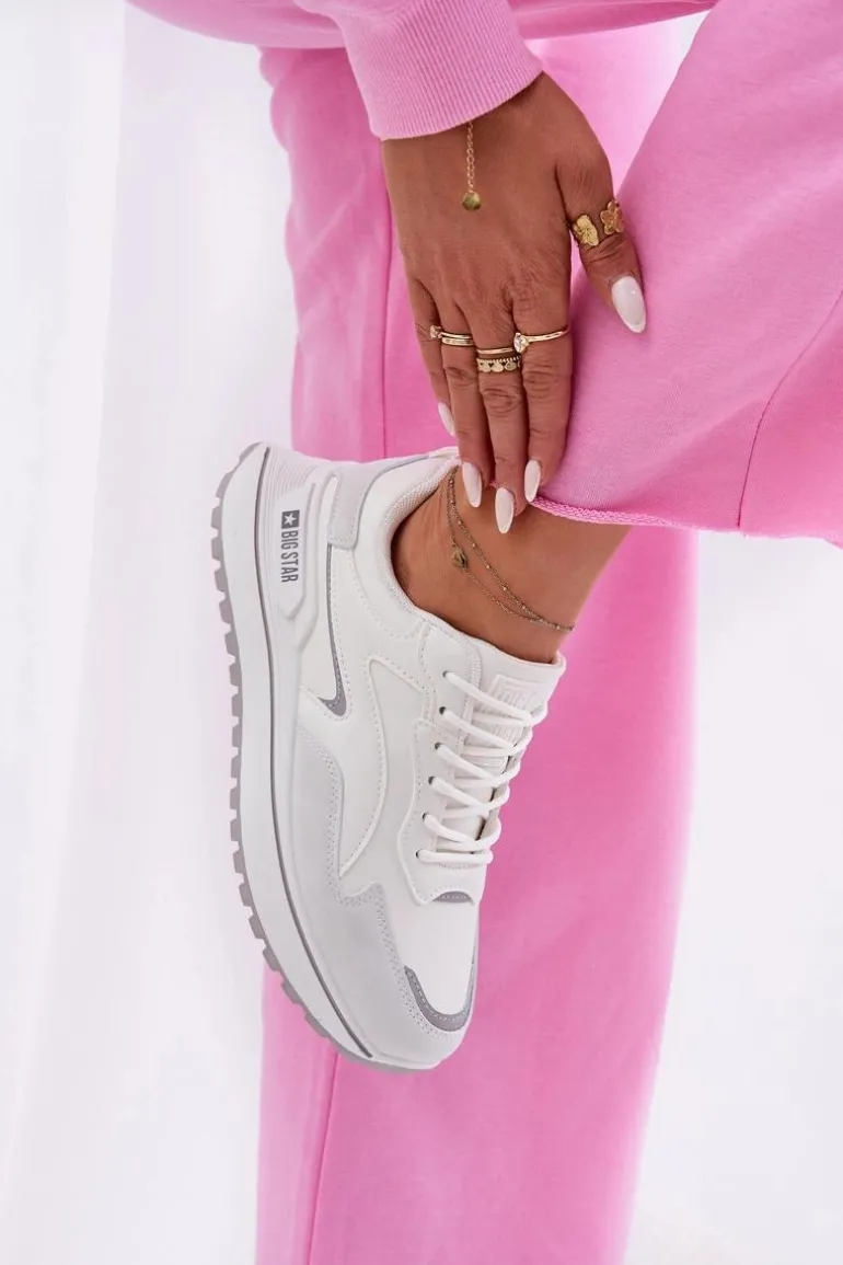 Sneakersy Damskie Big Star RR274A213 HI-POLY SYSTEM Białe