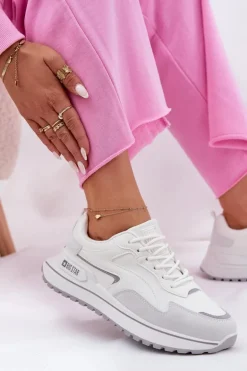 Sneakersy Damskie Big Star RR274A213 HI-POLY SYSTEM Białe