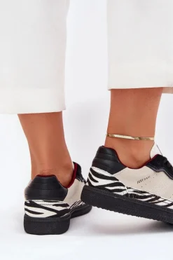 Sneakersy Damskie Daniel Lopez Just Dare SS2D4015 Zebra Beżowe