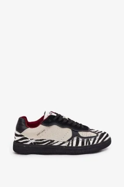 Sneakersy Damskie Daniel Lopez Just Dare SS2D4015 Zebra Beżowe