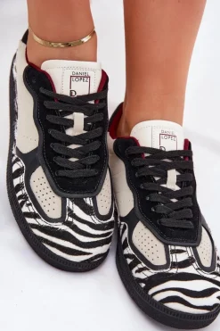 Sneakersy Damskie Daniel Lopez Just Dare SS2D4015 Zebra Beżowe