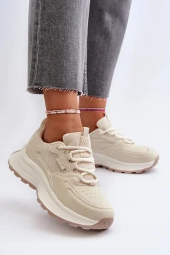 Sneakersy Damskie HI-POLY SYSTEM Big Star NN274A105 Beżowe