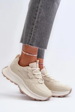 Sneakersy Damskie HI-POLY SYSTEM Big Star NN274A105 Beżowe