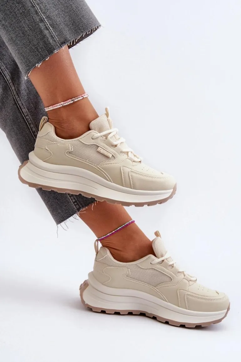 Sneakersy Damskie HI-POLY SYSTEM Big Star NN274A105 Beżowe