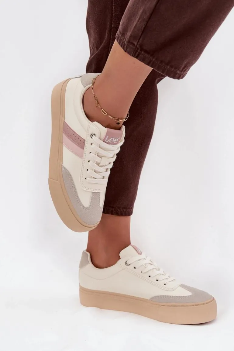 Sneakersy Damskie LEE AILANI WOMEN LOW 50253004.02A Zgaszona Biel