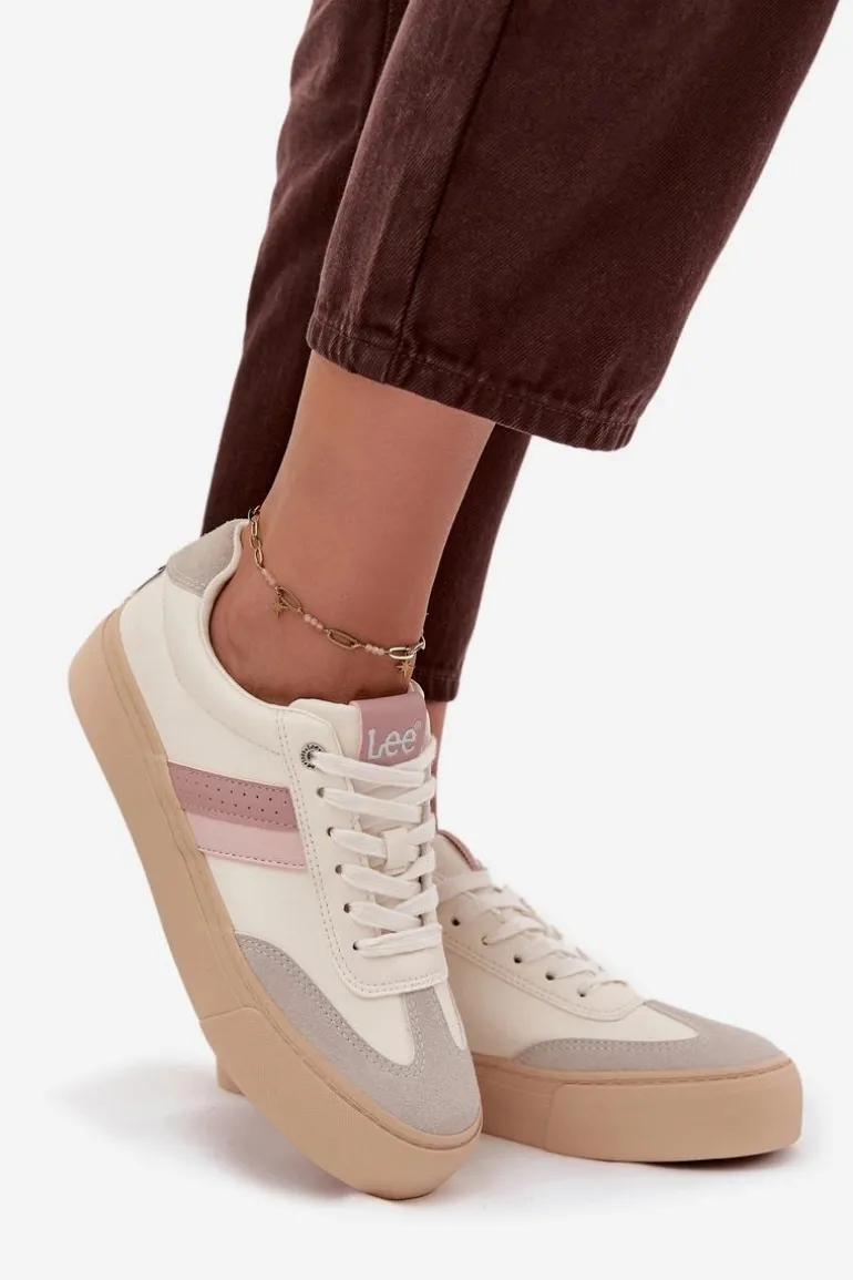 Sneakersy Damskie LEE AILANI WOMEN LOW 50253004.02A Zgaszona Biel