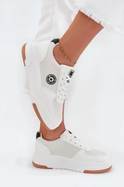 Sneakersy Damskie Na Platformie Big Star RR274572 HI-POLY SYSTEM Białe