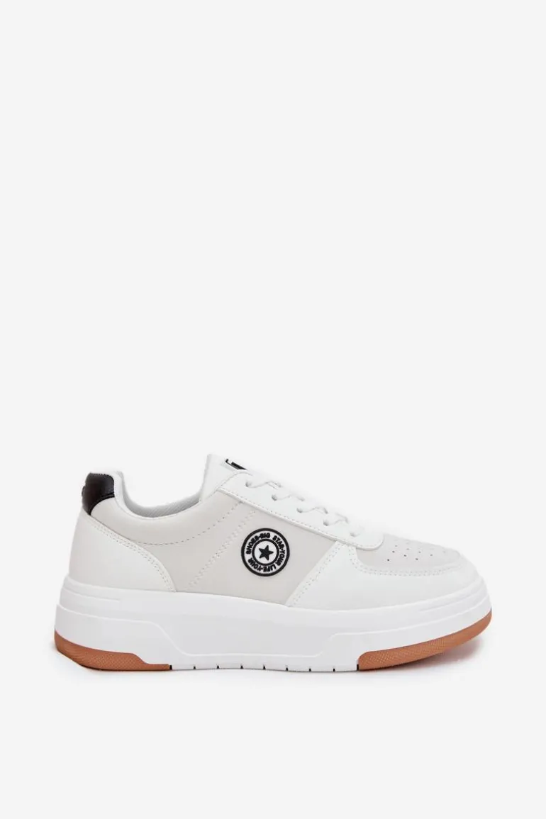 Sneakersy Damskie Na Platformie Big Star RR274572 HI-POLY SYSTEM Białe