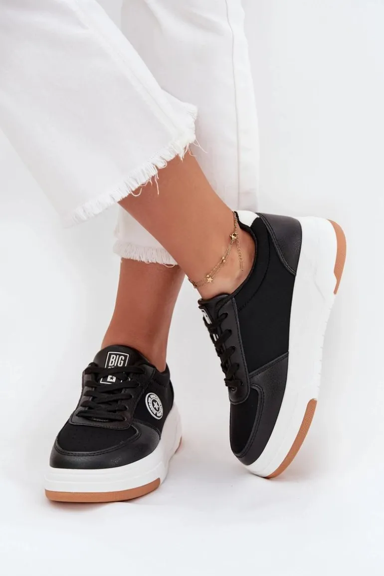 Sneakersy Damskie Na Platformie Big Star RR274573 HI-POLY SYSTEM Czarne