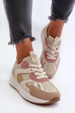 Sneakersy Damskie Na Platformie Multikolor Lenivia