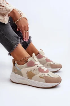 Sneakersy Damskie Na Platformie Multikolor Lenivia